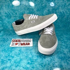 Vans Era Pig Suede Moss Gray Women's Low Top Green Skate Shoes Size 8.5
